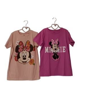Minnie Mouse Disney 2Pk T-shirts / Size 12 Girls / Light and Dark Pink